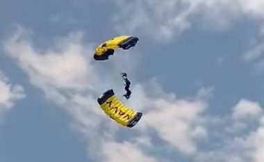 Akrobacioni me parashutë nuk shkoi sipas planeve, momenti kur burri nga Minnesota bie me shpejtësi të madhe dhe përplaset në tokë