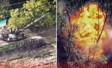 Ukrainasit me tanke ia mësyjnë pozicioneve mbrojtëse të rusëve – i godasin në të gjitha anët