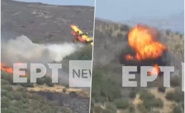 Momenti i rrëzimit të aeroplanit në Greqi, përfundoi në zjarrin të cilin po tentonte ta fikte – në fluturake gjendeshin dy persona
