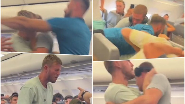 Turisti britanik tenton të hapë derën e aeroplanit që ishte nisur nga Kroacia, pasagjerët e tjerë e përplasin në dysheme