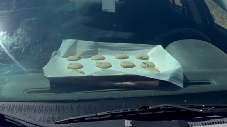 Është kaq vapë në SHBA sa që rojet e parkut pjekën biskota në një veturë