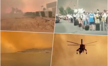 Pamje rrëqethëse nga Rodosi, për shuarjen e zjarrit janë përfshirë edhe ushtria greke dhe forca speciale – evakuime masive