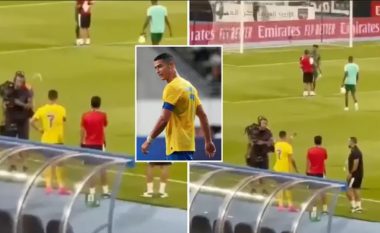 Ronaldo tregohet arrogant, i hedh ujë kameramanit dhe i thotë të largohet pas barazimit të Al Nassr