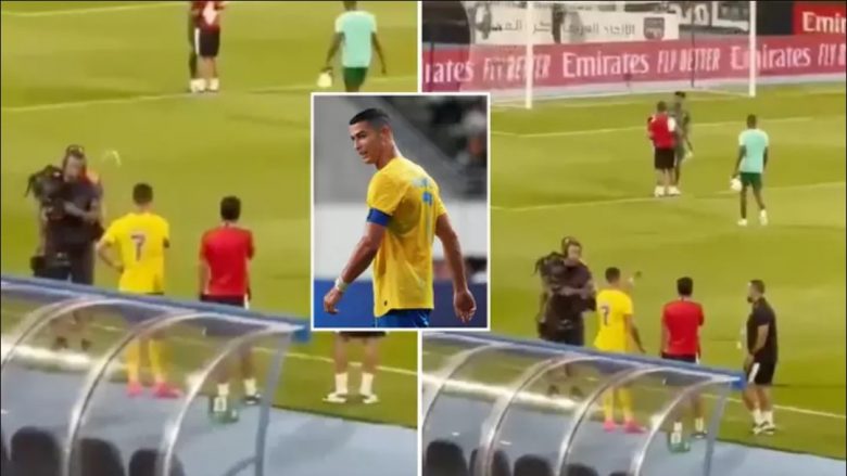 Ronaldo tregohet arrogant, i hedh ujë kameramanit dhe i thotë të largohet pas barazimit të Al Nassr