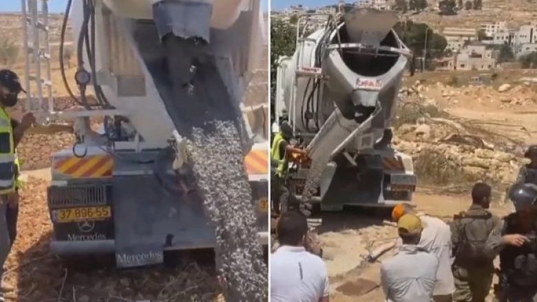 Forcat izraelite mbulojnë me beton puset dhe burimet palestineze