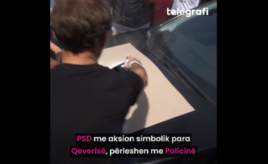 PSD me aksion simbolik para Qeverisë, përleshen me Policinë