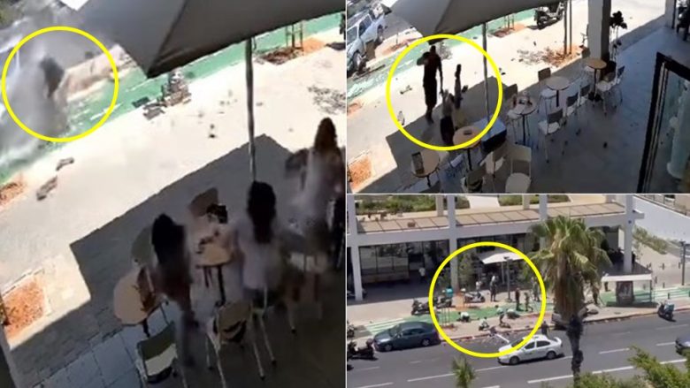 Pamje që thuhet se tregojnë momentin e sulmit në Tel Aviv – ku një shofer, me makinë u përplas për këmbësorët, pastaj i sulmoi me thikë