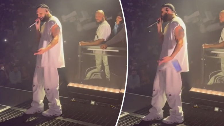 Vazhdon trendi – Drake për pak sa nuk u godit me telefon në skenë