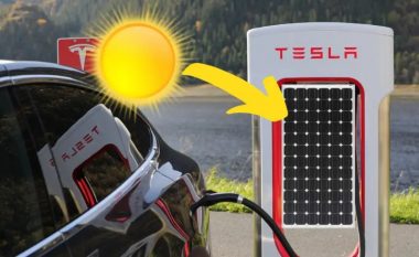 Bateria e Teslas që mbushet me energji diellore
