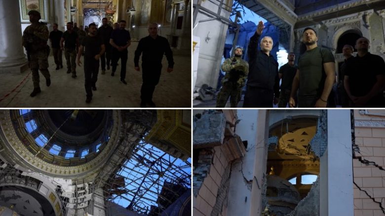Rusët nuk kursejnë as Katedralet – Zelensky viziton faltoren e dëmtuar të Odesës