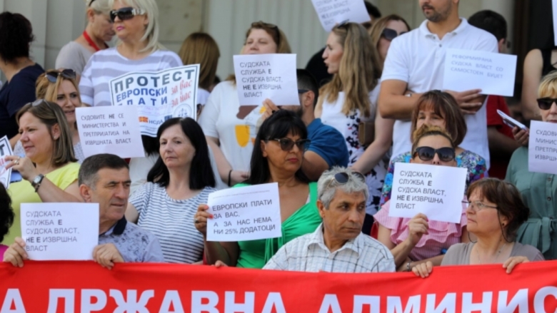 Administrata gjyqësore në Maqedoni kërkon rritje të pagave, nga 1 shtatori paralajmërojnë grevë të përgjithshme