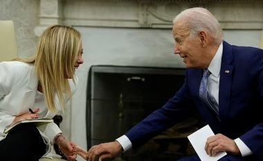 Biden shkakton të qeshura gjatë takimit me kryeministren italiane: Giorgia shpresoj se do të sillesh mirë me mua
