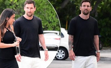 Lionel Messi shfaqet me bashkëshorten dhe fëmijët duke bërë blerje në Palm Beach