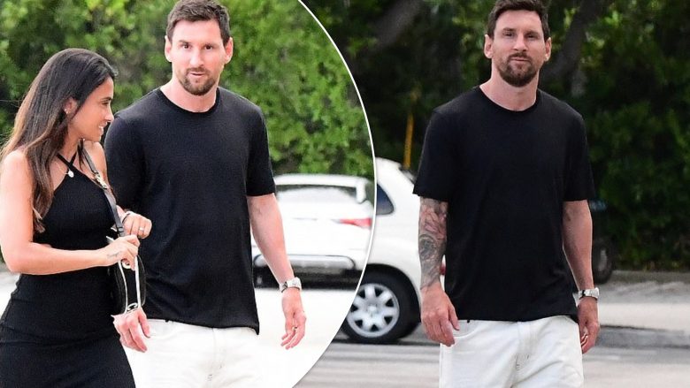 Lionel Messi shfaqet me bashkëshorten dhe fëmijët duke bërë blerje në Palm Beach