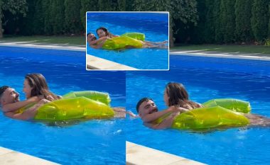 Sara Hoxha publikon pamje romantike përkrah Ledrit teksa relaksohen në pishinë