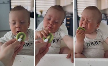 Shikoni reagimin e foshnjës që e shijon për herë të parë kivin