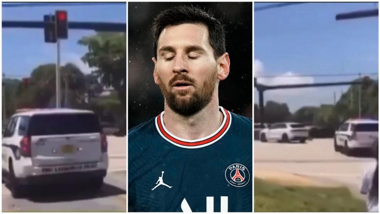 Messi kalon në një semafor të kuq në Amerikë, për pak shpëton nga një aksident i madh trafiku