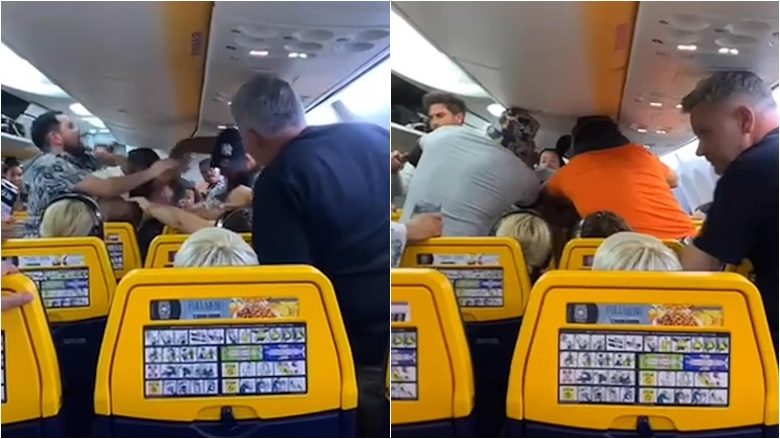 E gjitha filloi “për ulëset”: Përleshje ndërmjet dy burrave në aeroplanin që po udhëtonte nga Malta për në Londër, dëshmitarët publikojnë pamjet