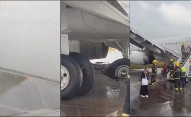 Pasagjerët të tmerruar ndërsa aeroplani rrëshqet gjatë uljes dhe përfundon jashtë pistës së aeroportit në Brazil