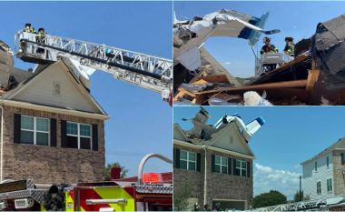 Tre të lënduar pasi një aeroplan i vogël është përplasur në çatinë e një shtëpie në Teksas