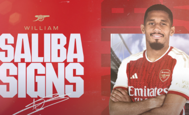 William Saliba rinovon zyrtarisht me Arsenalin