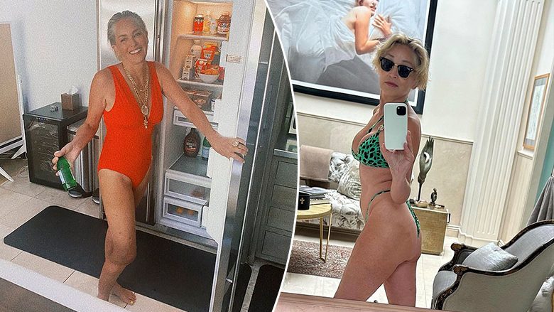 Në moshën 65-vjeçare, Sharon Ston mahnit me format e trupit ndërsa pozon me bikini