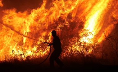 Zjarrfikësit ‘luftuan me zjarret’ në Greqi edhe gjatë natës, digjen ferma dhe fabrika