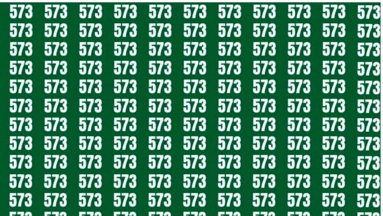 Keni 18 sekonda kohë – a mund ta gjeni numrin 523 në mesin e numrave 573?