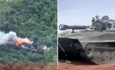Ukrainasit me dronët kamikaz shkatërruan tanke dhe mjete tjera të blinduara të rusëve
