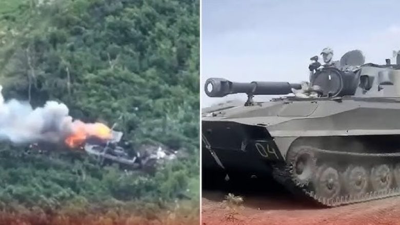 Ukrainasit me dronët kamikaz shkatërruan tanke dhe mjete tjera të blinduara të rusëve