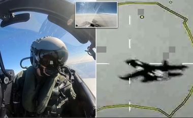 Pamjet që tregojnë se si piloti i forcave ajrore britanike ballafaqohet me tre aeroplanë rusë