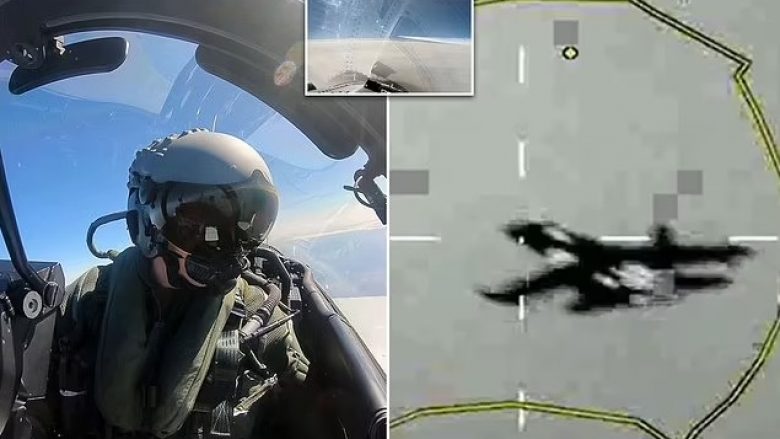 Pamjet që tregojnë se si piloti i forcave ajrore britanike ballafaqohet me tre aeroplanë rusë