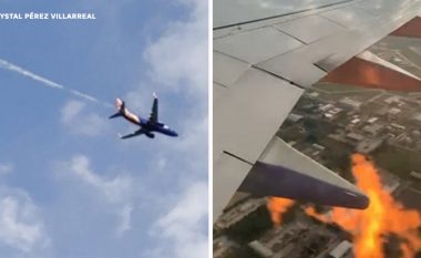 Motori i aeroplanit përfshihet nga zjarri në Teksas, pasagjerët e tmerruar filmojnë momentin – piloti detyrohet të bëjë ulje emergjente