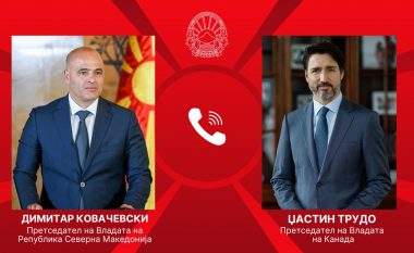 Kovaçevski – Trudeau: Maqedonia e Veriut gjithmonë mund të llogarisë te shteti kanadez