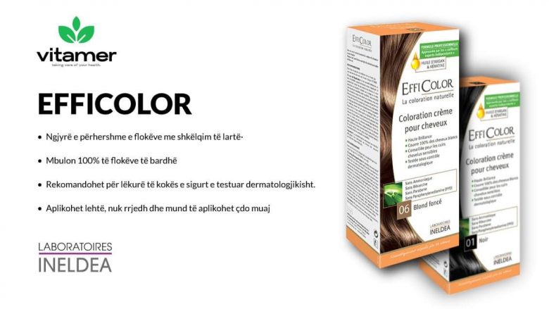 EffiColor – ngjyra natyrale për t’i dhënë flokëve tuaj ngjyrën e përsosur, pa paraben dhe shtesa tjera artificiale