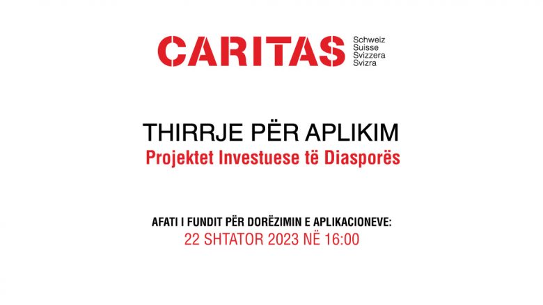 Projektet Investuese të Diasporës – Caritas-i Zviceran hap thirrjen për aplikime