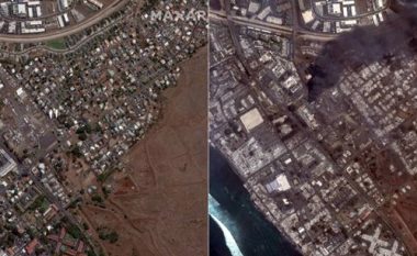 Para dhe pas, imazhet satelitore tregojnë dëmet e shkaktuara nga zjarri në Havai
