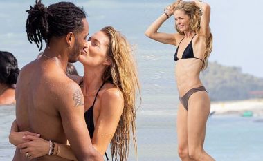 Doutzen Kroes shihet duke e puthur me pasion bashkëshortin e saj, Sunnery James gjatë pushimeve në Ibiza