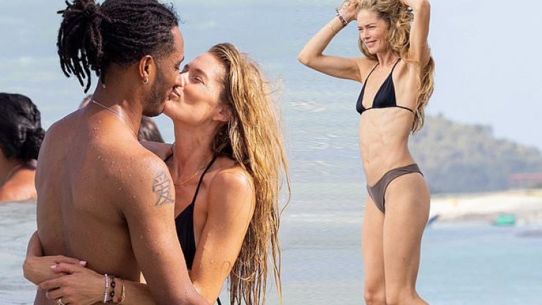Doutzen Kroes shihet duke e puthur me pasion bashkëshortin e saj, Sunnery James gjatë pushimeve në Ibiza