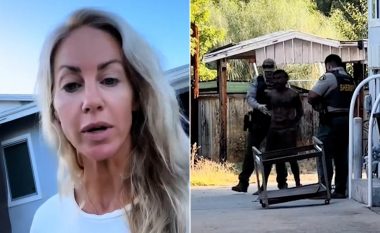 Momenti kur një amerikane zbulon se një i panjohur kishte jetuar nën shtëpinë e saj për muaj të tërë – filmon momentin e arrestimit të tij nga policia