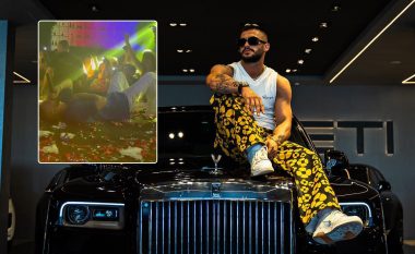 Butrint Imeri këndon i shtrirë në koncert para fansave të tij