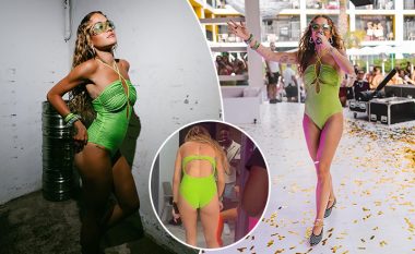 Rita Ora duket mahnitëse në festivalin ‘Ibiza Rocks’, teksa interpreton për fansat në bikini