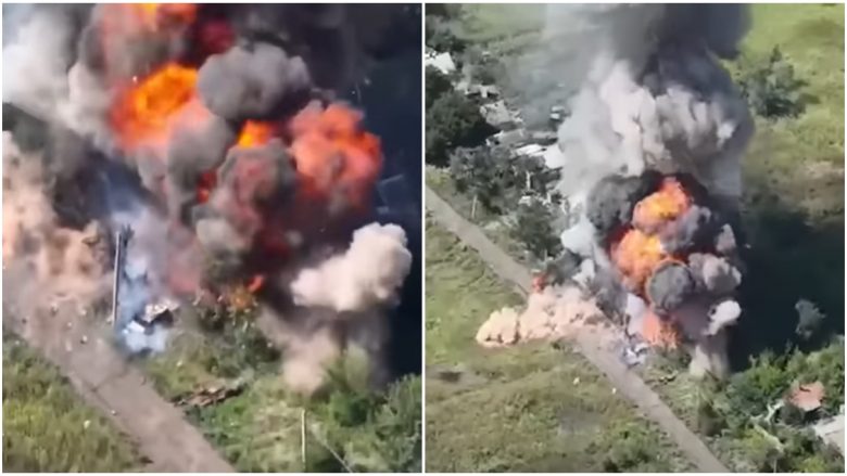 Legjioni i Rusisë së Lirë shkatërroi një depo të municioneve ruse në një shpërthim masiv
