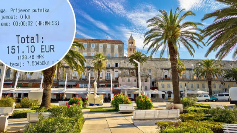 Një turist në Split ka marrë një faturë prej 151 eurosh për 0 kilometra vozitje