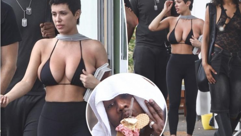 Partnerja e Kanye West, Bianca Censori merr vëmendje me pamjen pa grim dhe këmbëzbathur gjatë një dalje në Itali