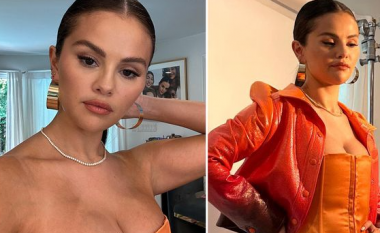 Selena Gomez merr vëmendje me pozat e reja në fustan ngjyrë portokalli