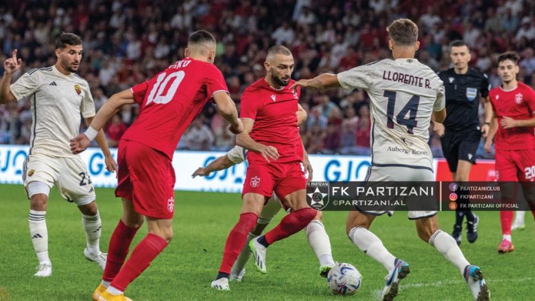 Partizani humbet ngushtë në miqësoren e luksit ndaj Romës së Jose Mourinhos