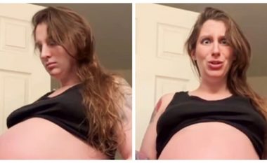 Gruaja shtatzënë shfaqi barkun e saj – shumëkush mendoi se ajo do të lindte gjashtë fëmijë