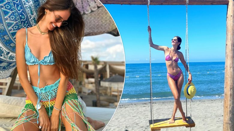 Pa grim dhe e veshur në bikini – Emina Çunmulaj sjell poza joshëse nga pushimet në Mal të Zi