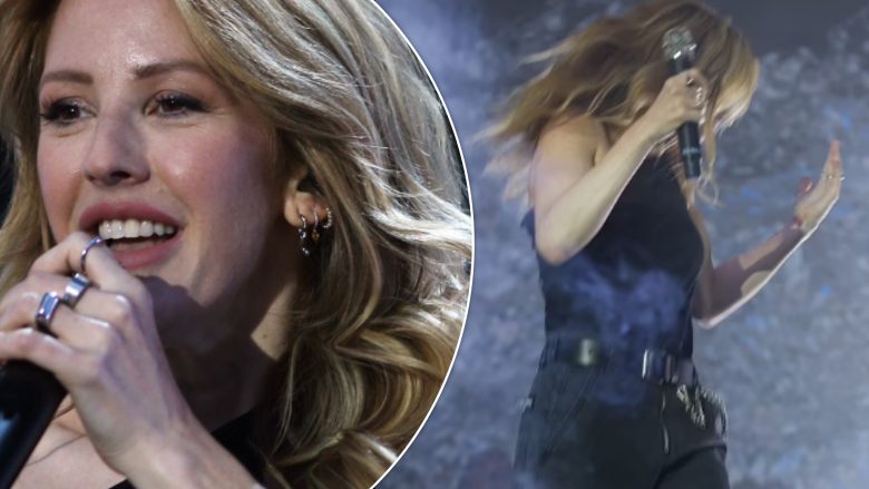 Ellie Goulding u godit nga një fishekzjarre në “Victorious Festival”, por vazhdoi me performancën